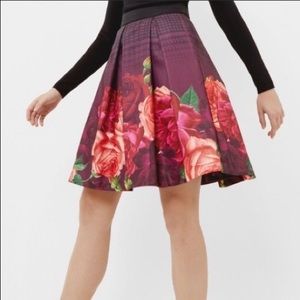 Ted Baker Klira juxtapose rose skirt NWOT